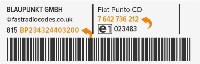 Fiat Radio Label
